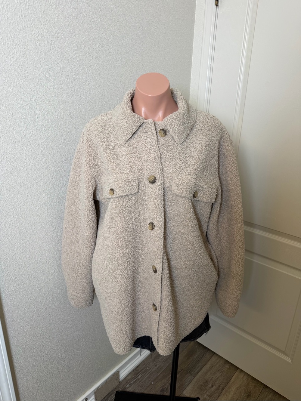 Joie Sherpa Teddy Faux Fur Jacket Sz M